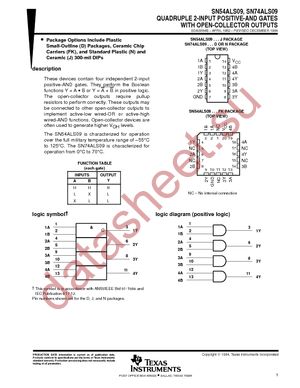 SN74ALS09DE4 datasheet  